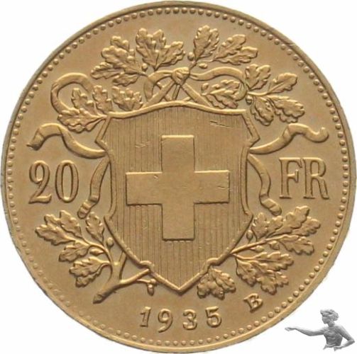 20 Franken 1935 ohne "L" | Gold Vreneli Goldvreneli